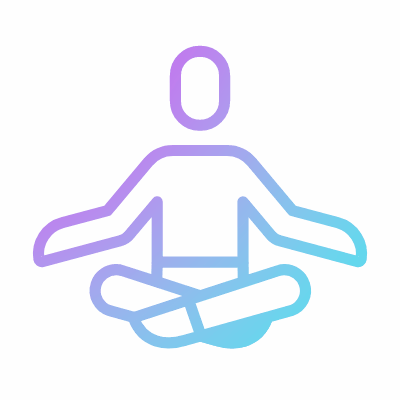 Meditation, Animated Icon, Gradient