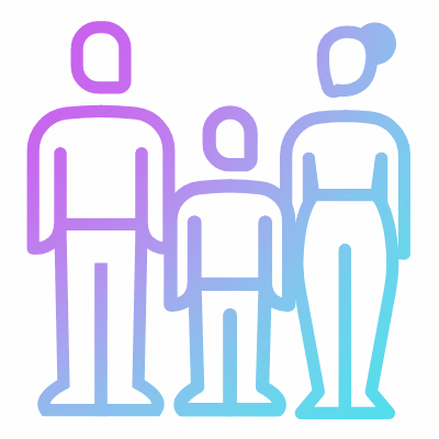 Family, Animated Icon, Gradient