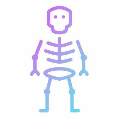 Skeleton, Animated Icon, Gradient