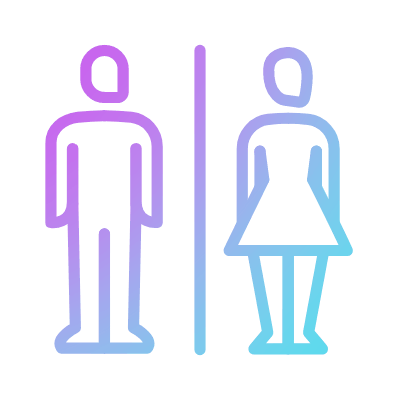Toilet, Animated Icon, Gradient