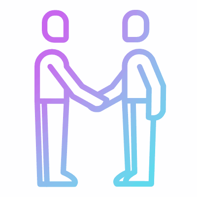Handshake, Animated Icon, Gradient