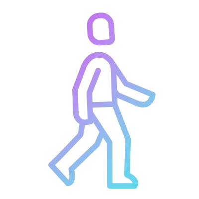 Walk, Animated Icon, Gradient