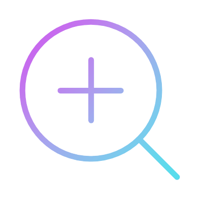 Magnifier, Animated Icon, Gradient