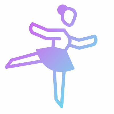 Ballet dancer, Animated Icon, Gradient
