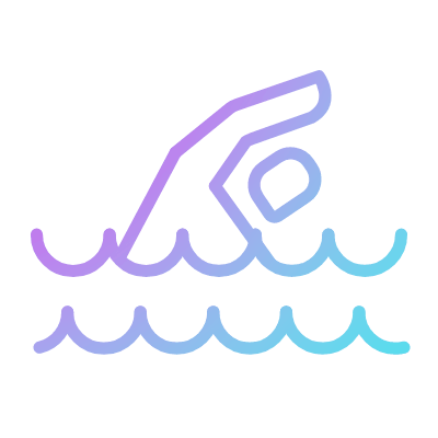 Swim, Animated Icon, Gradient