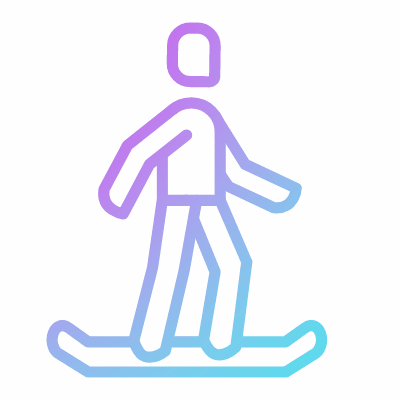 Snowboard, Animated Icon, Gradient