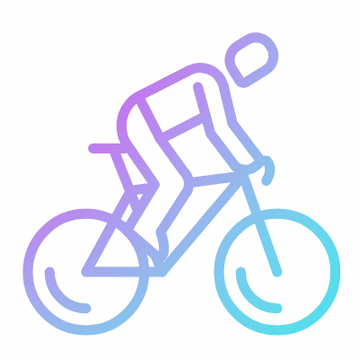 Biking, Animated Icon, Gradient