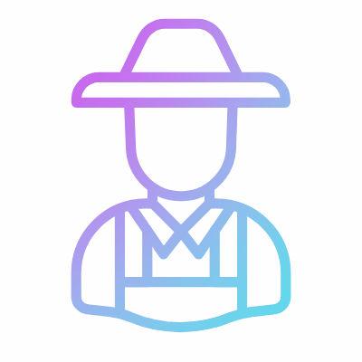 Farmer, Animated Icon, Gradient