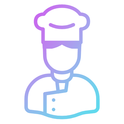 Cook, Animated Icon, Gradient