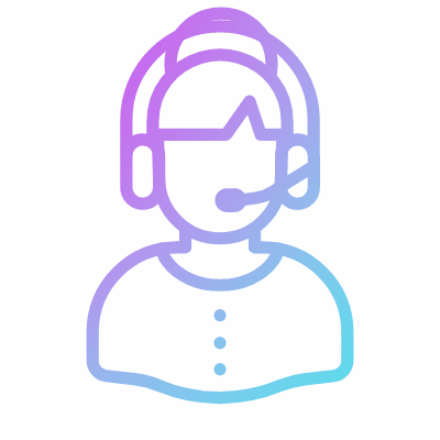 Customer Service, Animated Icon, Gradient