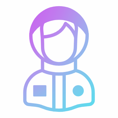Spaceman, Animated Icon, Gradient