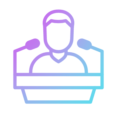 Lecturer, Animated Icon, Gradient