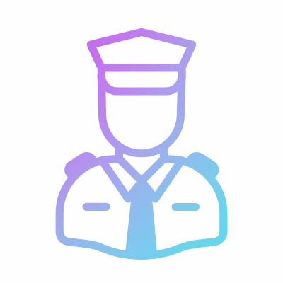 Policeman, Animated Icon, Gradient