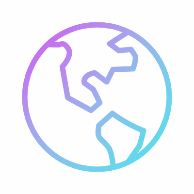 Globe, Animated Icon, Gradient