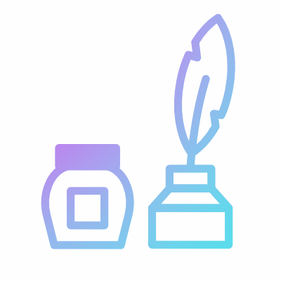 Inkwell, Animated Icon, Gradient