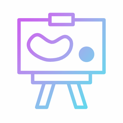 Easel, Animated Icon, Gradient