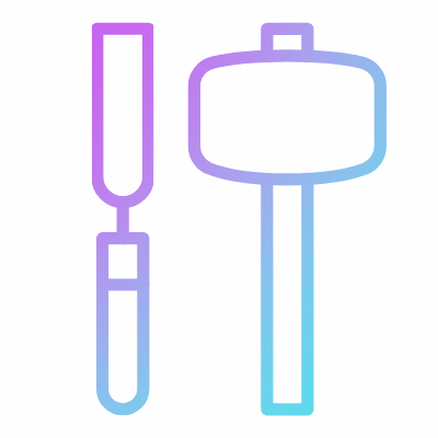 Hammers, Animated Icon, Gradient