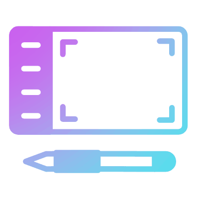 Drawing tablet, Animated Icon, Gradient