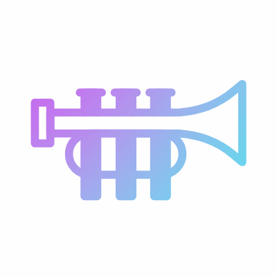 Trumpet, Animated Icon, Gradient