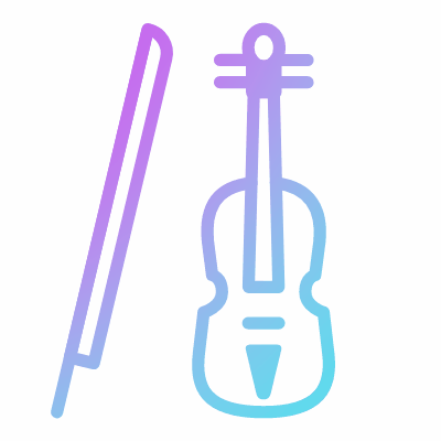 Violin, Animated Icon, Gradient