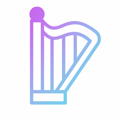 Harp, Animated Icon, Gradient