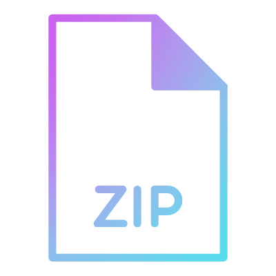 ZIP, Animated Icon, Gradient