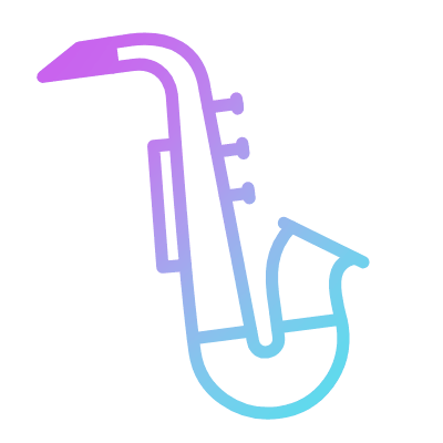 Saxophone, Animated Icon, Gradient