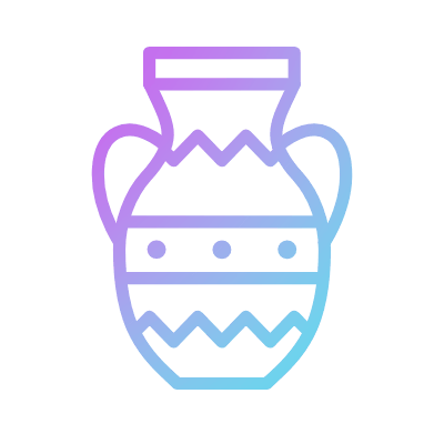 Vase, Animated Icon, Gradient