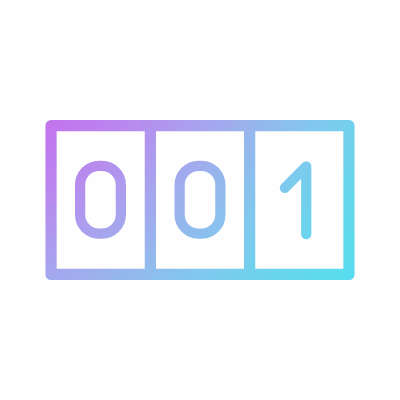 Counter, Animated Icon, Gradient