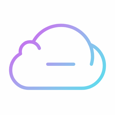 Cloud minus, Animated Icon, Gradient