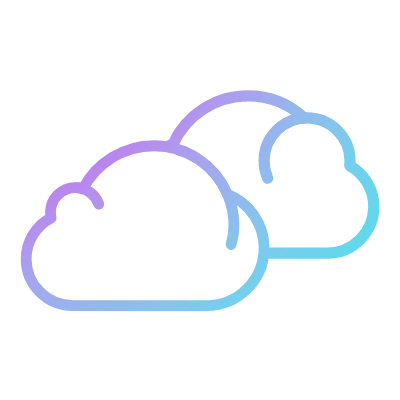 Clouds, Animated Icon, Gradient