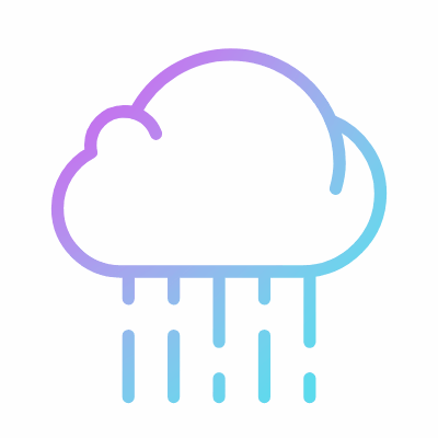 Heavy rain, Animated Icon, Gradient