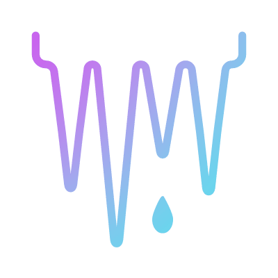 Melting icicles, Animated Icon, Gradient