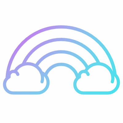 Rainbow, Animated Icon, Gradient