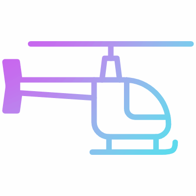 Helicopter, Animated Icon, Gradient