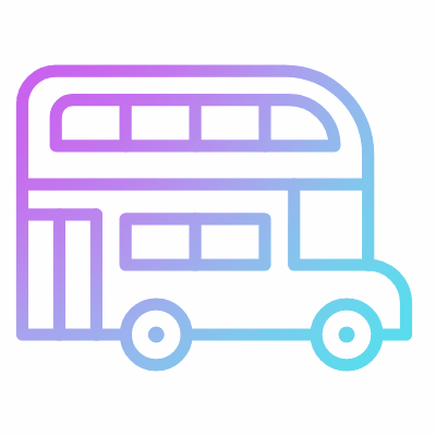 Doubledecker bus, Animated Icon, Gradient