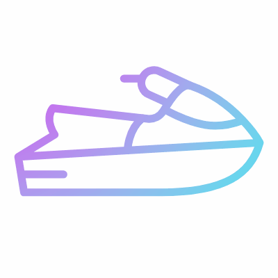Water jet ski, Animated Icon, Gradient