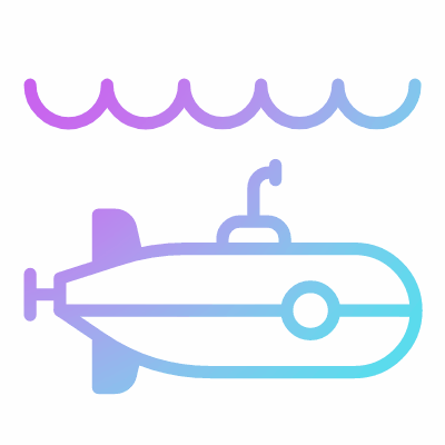 Submarine, Animated Icon, Gradient