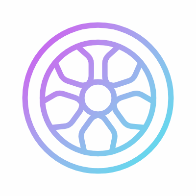 Wheel, Animated Icon, Gradient