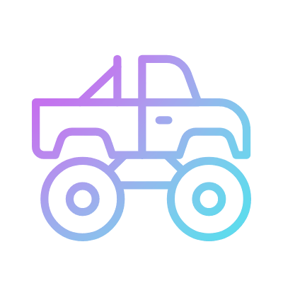 Monster truck, Animated Icon, Gradient