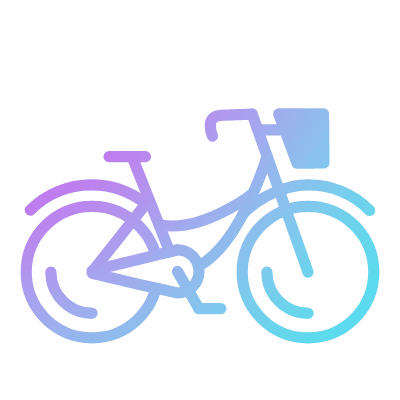 Bicycle, Animated Icon, Gradient