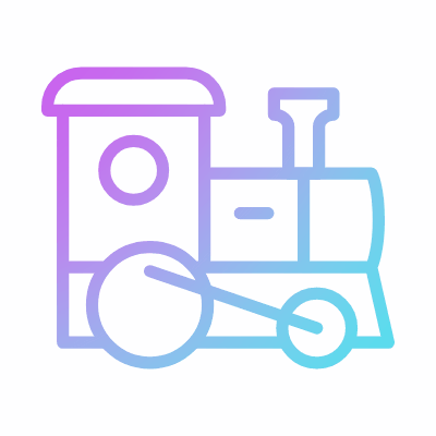 Locomotive, Animated Icon, Gradient