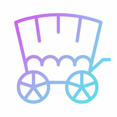 Old wagon, Animated Icon, Gradient