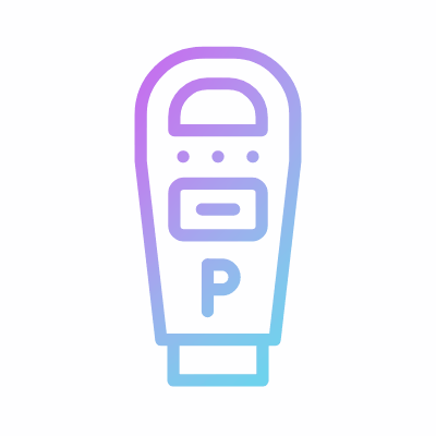 Parking meter, Animated Icon, Gradient