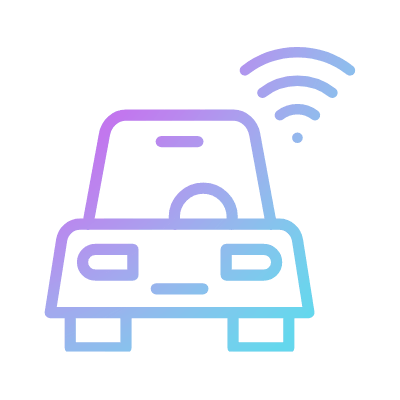 Autonomous car, Animated Icon, Gradient