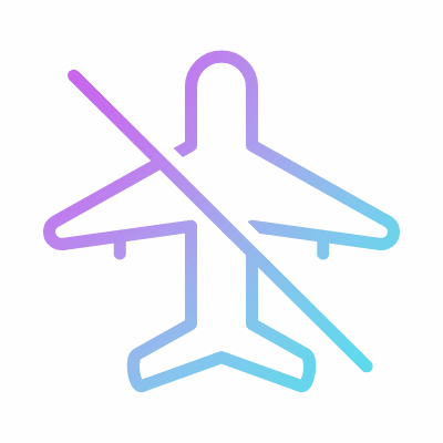 Airplane mode, Animated Icon, Gradient