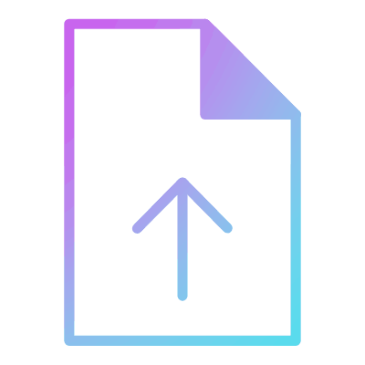 Document upload, Animated Icon, Gradient