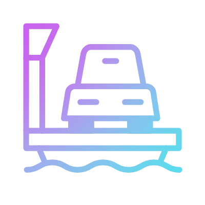 Ferry, Animated Icon, Gradient
