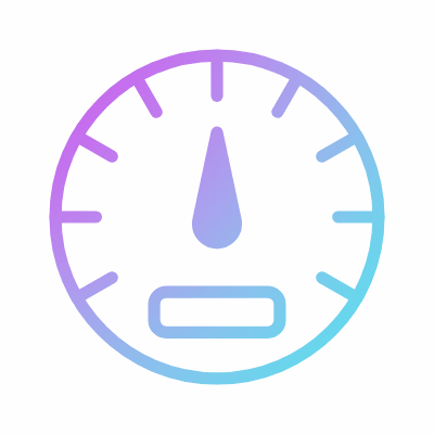 Speedometer, Animated Icon, Gradient
