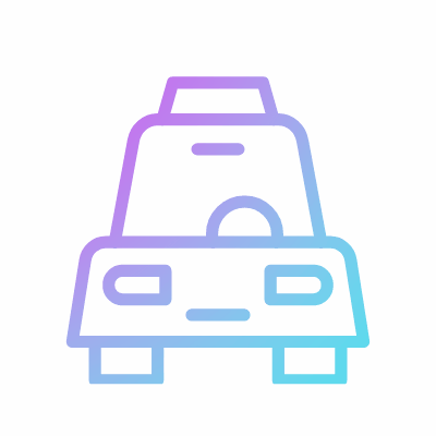 Taxi, Animated Icon, Gradient